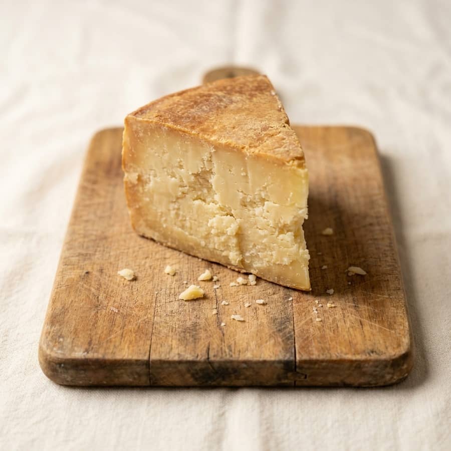 Olgun kaşar peyniri, ahşap tahtada